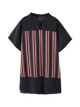 Plus Size 10XL 9XL 8XL 6XL 4XL Women Short Sleeves Summer T Shirts Elegant Striped Chiffon Tops 2020 OL Slim T-shirt For Mujers 2024 - buy cheap