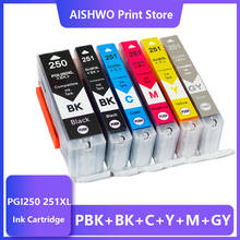 ASW 6PK PGI250 PGI-250 CLI-251 для Canon PIxma MG6620 MX922 MG5620 MG5420 MG6320 MX922 MG6420 MG7520 MG5520 iP7220 чернильный картридж 2024 - купить недорого