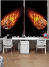 Modern Sports Basketball Flame Home Bedroom Kitchen Living Room Decoration Items Window Curtains for Living Room 2024 - buy cheap