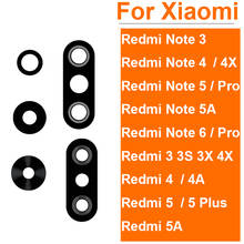 Back Camera Lens For Xiaomi Redmi 3 4 5 3x 4x 4A 5A 5Plus Note 3 4 5 6 4X 5A 5 6 Pro Rear Clear Glass Lens Cover Sticker Glue  2024 - buy cheap