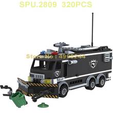 7002 320pcs Urban Police Swat Cop Special Force Riot Wrecker Vehicle 3 Dolls Building Block Toy 2024 - buy cheap