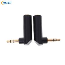 2pcs Gold-plated Connector 3.5 jack Right Angle Female to 3.5mm 3Pole Male Audio Stereo Plug L Shape Jack Adapter Connector 2024 - buy cheap