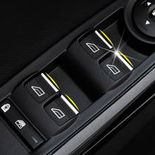 Coche Carmilla de acero inoxidable para coche, botones de elevación de ventana de ABS, pegatinas de decocación para Ford Focus 3, MK3, 4, MK4, 2012- 2017 2024 - compra barato