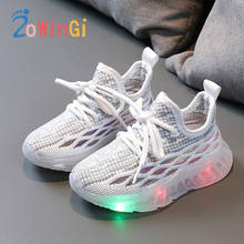 Size 21-30 Kids Glowing Sneakers Kid Shoes Children Boys Air Mesh Breathable Sneakers sandale enfant garcon Led Sneakers Kids 2024 - buy cheap