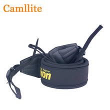 Camllite Skidproof Elastic Black Shoulder Neck Camera Strap For Nikon D90 D3200 D3000 D7000 D7500 D7200 D7100 D5300 D610 D500 2024 - buy cheap