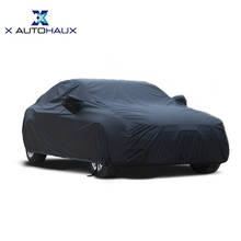 Чехол для автомобиля X Autohaux, универсальный черный дышащий водонепроницаемый тканевый чехол для автомобиля с зеркальным карманом, чехлы для ... 2024 - купить недорого