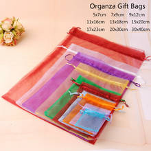 10pcs/lot (9 Sizes) Organza Gift Bag Jewelry Packaging Bag Wedding Party Decoration Favors Drawable Gift Bag&Pouches Baby Shower 2024 - buy cheap