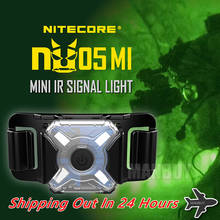 NITECORE-miniluz de señal recargable por USB NU05 MI, 4x, LED de alto rendimiento, luz IR + luz verde táctica militar para exteriores 2024 - compra barato