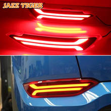 Jazz tiger 2 pçs carro led luz de freio luz de nevoeiro traseira transformar sinal de luz amortecedor decoração da lâmpada para hyundai tucson 2015 - 2018 2024 - compre barato