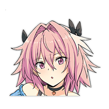 Fate Apocrypha Astolfo (черный Райдер) 3 8,5 большой головы аниме Peeker цветные автомобильные наклейки и наклейки Waifu Kawaii Girl KK15 * 15 см 2024 - купить недорого