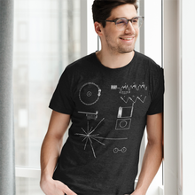 Мужская футболка с надписью Voyager Golden Record, Забавные футболки с квантовой механикой, физикой, человеком, ботаником, футболки с круглым вырезом, одежда 2024 - купить недорого