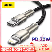 Baseus Type C Cable for iPhone 12 11 Pro Xs Max X 8 USB Type C to iPhone Cable 20W PD Fast Charge for iPad Data Cord Charge Wire 2024 - buy cheap