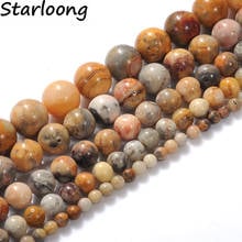 Natural Crazy Agates Beads Round Loose Stone Beads 15" Strand 4 6 8 10 12mm Pick Size for DIY Jewelry Making Bracelet Wholesale 2024 - buy cheap
