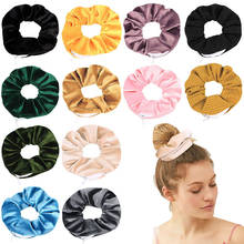 Velvet Scrunchie Elastic Hair Bands Women Solid Color Creative Zipper Scrunchies Girl Velvet Scrunchie Headwear Hair Accessories 2024 - buy cheap