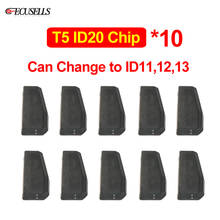 Transponder com chip de carbono 10 flash t5 id20, chave de carro em branco, chips disponíveis, mudança para id11 12 13, programação, cópia, substituir chaves de carro 2024 - compre barato