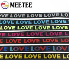 5Meters Meetee 25mm Nylon Jacquard Webbing LOVE Tape Ribbon DIY Bag Shoulder Strap Trims Garment Decoration Sewing Accessories 2024 - buy cheap