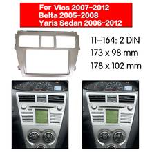 New2 din-som estéreo e leitor de dvd, armação e acabamento de painel, para toyota vios 2004-2012, belta 2006-2011, yaris sedan 2007 + 2024 - compre barato