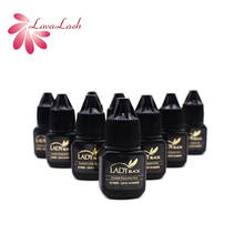 10 Bottles Lady Black Glue For Eyelash Extension 5ml Korea Low Stimulation Fast Dry Time Long Lasting Without Sealed Bag 2024 - buy cheap