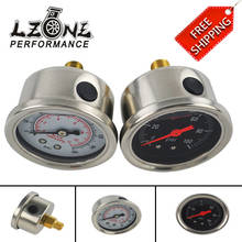 Envío Gratis-Medidor de presión de combustible líquido 0-100 psi / 0-160psi medidor de presión de aceite indicador de combustible negro/blanco cara JR-OG33 2024 - compra barato