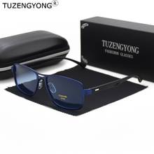 TUZNGYONG Brand Sunglasses Men's Polarized New Square Alloy+TR90 Frame Male Sun Glasses Driving Fishing Eyewear For Men 2024 - buy cheap