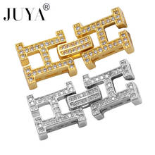 JUYA H Letter Fastener Clasps Connectors For Jewelry Making Cubic Zirconia Clasp Hooks DIY Handmade Jewelry Findings Accessories 2024 - buy cheap