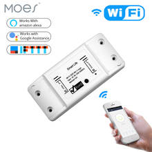 MOES DIY Bluetooth Wi-Fi Smart Light Switch  Timer Smart Life APP Wireless Remote Control Works with Alexa Google Home 2024 - buy cheap