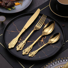 24 Pcs 18/10 Stainless Steel Black Gold Silver Cutlery Dinnerware Meat Knives Coffee Spoon Fork Flatware Set Dishwasher Safe 2024 - buy cheap