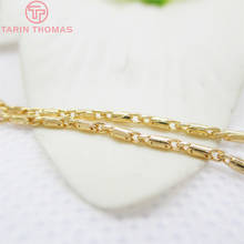 Collar de cobre chapado en oro y champán, cadenas de alta calidad, accesorios de joyería Diy, 2 metros de espesor, 1,3 MM, 24K 2024 - compra barato