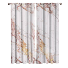 Rose Gold Flash Marble Trend Living Room Bathroom Outdoor Kitchen Drapes Kids Room Curtain Window Treatment  Window Treatment 2024 - buy cheap