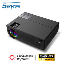 Проектор Everycom M9 CL770, 1080P Full HD, 4K AC3 a, светодиодный мультимедийный проектор, 6800 лм, HDMI * 2, автопроектор для домашнего кинотеатра 2024 - купить недорого
