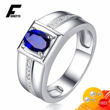 Luxury Rings 925 Silver Jewelry with Created Sapphire Zircon Gemstone Open Finger Ring for Women Men Wedding Promise Party Gift 2024 - buy cheap