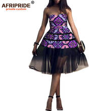 2022 africano impressão fios vestidos para mulheres ancara tecido sexy cera batik a-line dashiki vestido sem alças afripride a1925029 2024 - compre barato