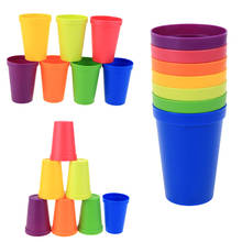 7pcs/set 7 Color Portable Rainbow Suit Cup Picnic Tourism Plastic Cup Household Cups Color Random Camp Cooking Sports Bottles 2024 - buy cheap