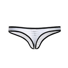 Tanga de tiro bajo para hombre, Sexy, dibujo de rayas, pene bolsa calzoncillos, Bikini, suspensorio, Cueca, 2020 2024 - compra barato