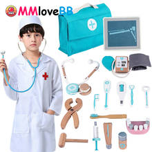 Crianças brinquedo médico de madeira conjunto simulação família médico enfermeira kit médico brinquedo fingir jogar hospital medicina accessorie crianças brinquedo 2024 - compre barato