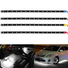 1x Car Led Strip DIY Bulb Atmosphere Decorative lamp Auto inerior Light 15LED Daytime Running Light DRL Motorcycle Styling Red 2024 - купить недорого