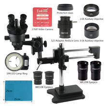 Microscopio Trinocular Focal con doble brazo, cámara Digital HDMI de 37MP, 3.5X-90X 180X, color negro, para IPhone, soldadura de reparación de PCB 2024 - compra barato