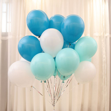 Balões de menta azul-azul e verde de 10 estações, decorações de festa de aniversário, azul, branco, rosa, balões de casamento romântico, globos 2024 - compre barato