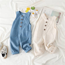 New Children Overalls Harem Pants Boys Girls Overalls Jumpsuits Solid Color Baby Clothing LZ747 2024 - buy cheap