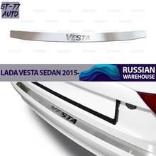 Rear bumper cover for Lada Vesta SW Exterior parts Protective pad Car products accessories Stainless steel guard lining styling 2024 - buy cheap