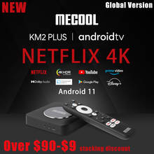 MECOOL KM2 Plus 2022 NEW TV Box Google Assistant Android 11 Amlogic S905X4 2G16G 4K DDR4 WLAN100 HDR10 SetTop Box Global Version