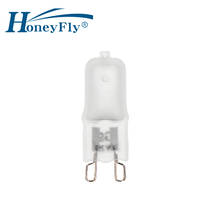 Honeyfly10pcs g9 lâmpada halógena 220v 25w 40 100 warmwhite halogênio lâmpada de cristal fosco g9 halojen lamba ampl luz interior 2024 - compre barato