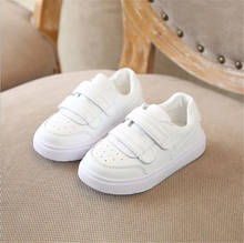 Белые туфли из натуральной кожи, детские кроссовки, спортивная обувь для мальчиков и девочек, дышащие детские кроссовки, 1 пара 2024 - купить недорого