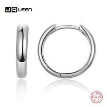 JQUEEN 925 Silver Rhodium Gold Plated 12mm Diameter Glossy Earrings Ear Studs for Wedding Engagement Party 2024 - buy cheap