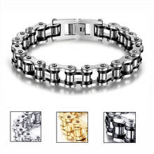 4 Color Modyle Biker Stainless Steel Mens Bracelet Fashion Sports Jewelry Bike Bicycle Chain Link Bracelet Casual Jewellery 2024 - buy cheap