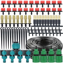 Kesla-sistema de irrigação por gotejamento, 5 a 50m, diy, 4 vias, 1, 1/2 e 3/4 segundos, divisor de mangueira com conector tipo gotejador 2024 - compre barato