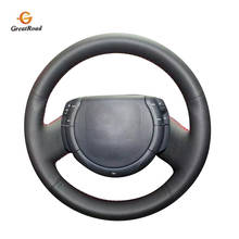 Black Genuine Leather Hand-Stitched Steering Wheel Cover For Steering-Wheel for Citroen Triumph Old C4 C-quatre 2024 - buy cheap