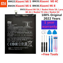 Xiaomi-bateria de telefone original bm22, baterias para xiaomi mi 5, 5x, mi 4c, mi 6, mi 8, redmi note 5a, 5a pro, bm35, bm39, bn31, bm3e 2024 - compre barato