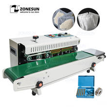 ZONESUN-sellador automático de bolsas de FR-900, máquina de sellado de película continua, sellador eléctrico de calor de alimentos 2024 - compra barato