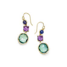 Long Earrings for Women Gold-color Vintage Green Stone Setting Square Dangle Earring Fashion Jewelry 2018 Gift for Girl KA360 2024 - buy cheap